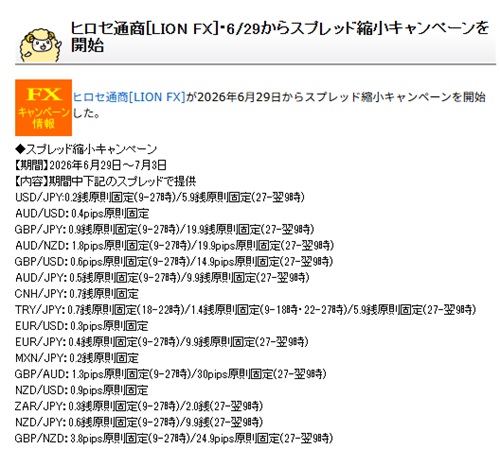 ヒロセ通商[LIONFX]